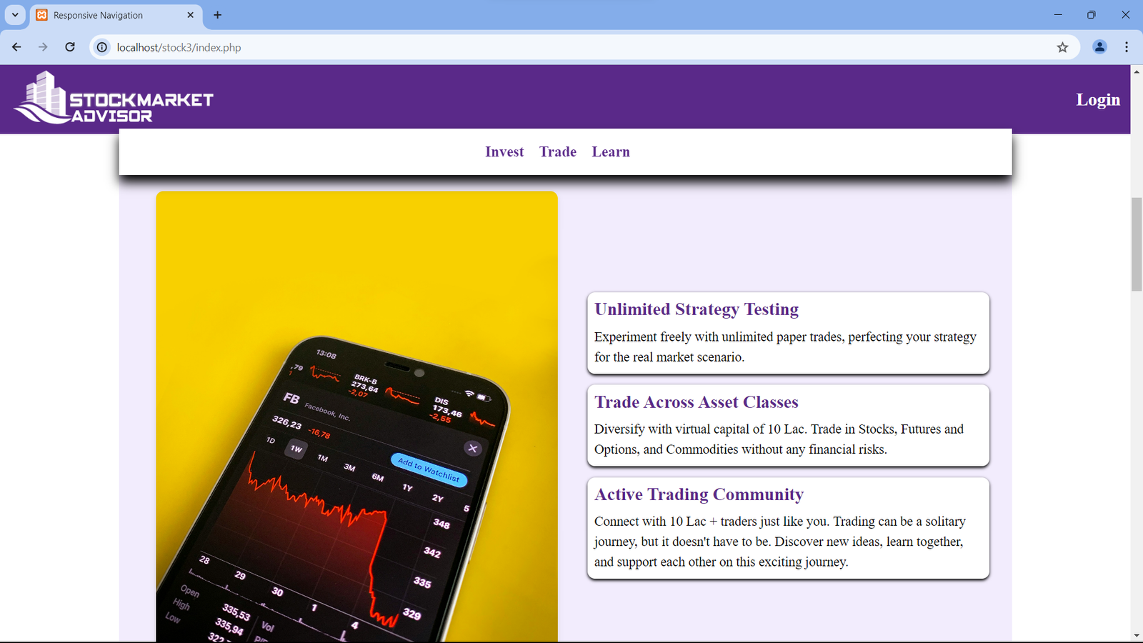Featured Web Dev student project - php project